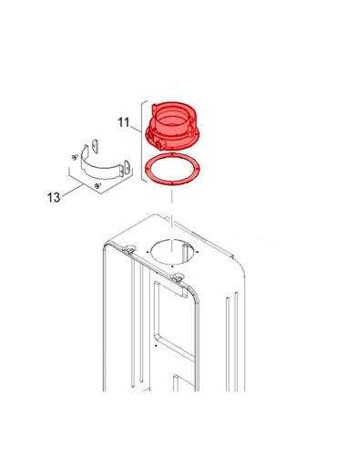 Adaptador salida de humos 80/110 calentadores estancos Junkers Bosch